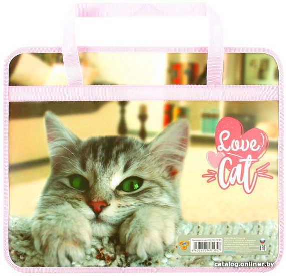 

Папка-портфель Пчелка Love cat ПМ-А4-25