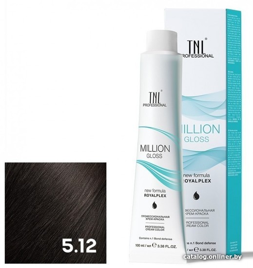

Крем-краска для волос TNL Professional Million Gloss 5.12 100 мл