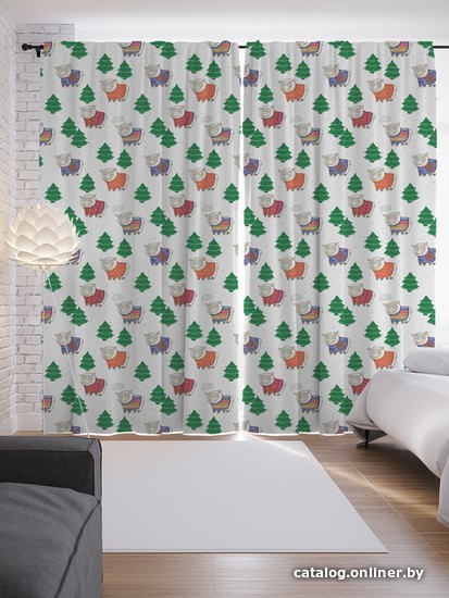 

Комплект штор JoyArty Рождественские овечки 1.45x2.65 м p_380825_145x265 (2 шт)