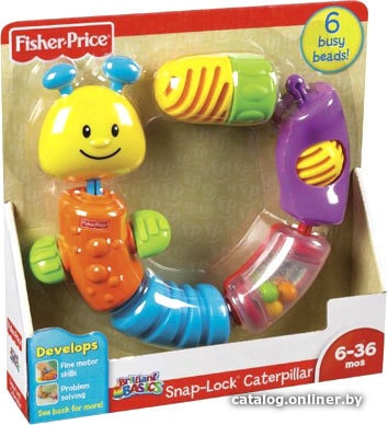 

Погремушка с прорезывателем Fisher-Price Гусеница W9834