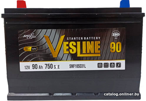 

Автомобильный аккумулятор Vesline Asia L+ (90 А·ч)
