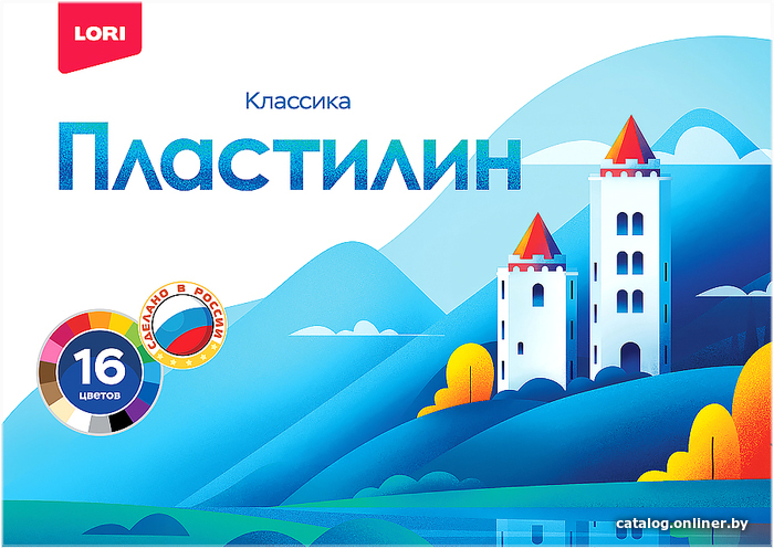

Пластилин Lori Классика Плк-006 (16 цветов)