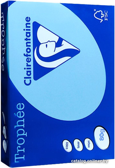

Офисная бумага Clairefontaine Trophee A4 80 г/кв.м 500 л 1971C (светло-голубой)