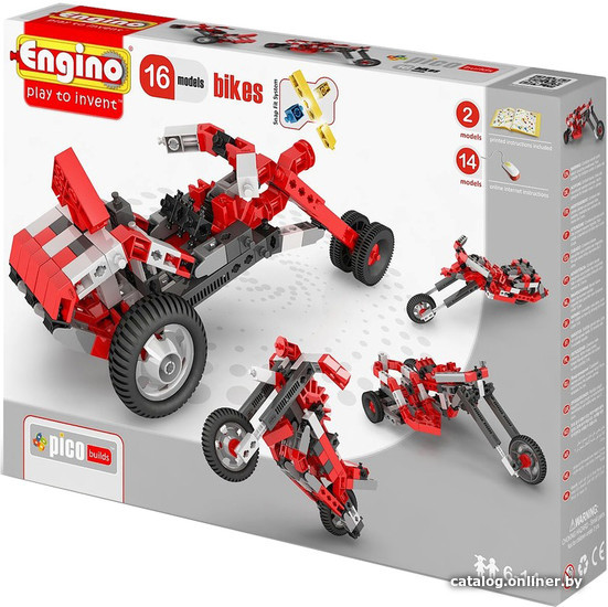 

Конструктор Engino Pico Builds/Inventor PB42(1632) Мотоциклы - 16 моделей