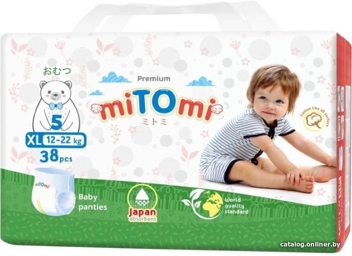 

Трусики-подгузники MiTomi Premium XL (38 шт)