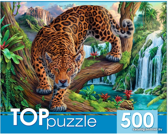 

Пазл Top Puzzle Леопард у водопада