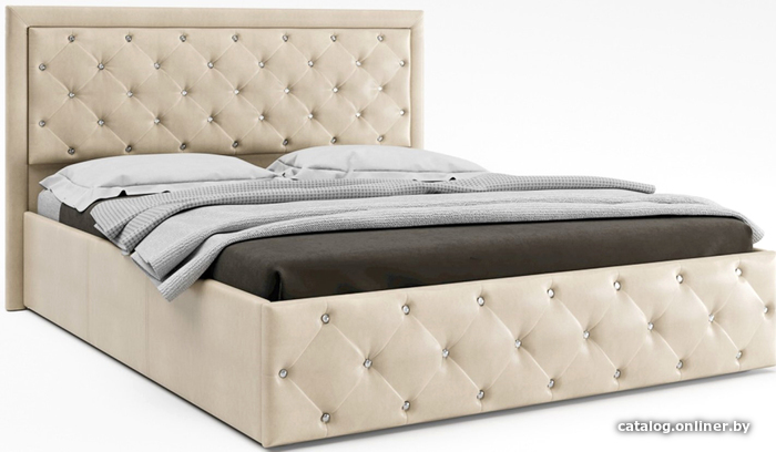 

Кровать Bon Mebel Мишель с ПМ 160x200 (пуговицы/кожзам бежевый)