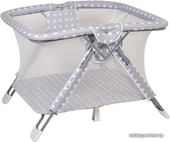 

Игровой манеж Polini Kids Comfort Звезды (серый/белый)