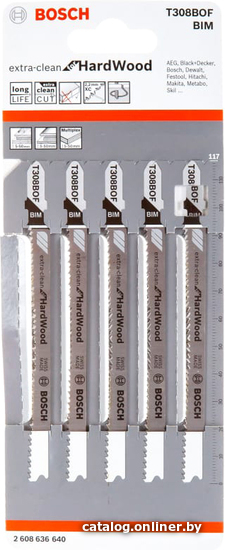 

Набор пильных полотен Bosch T308BOF 2608636640 (5 шт)