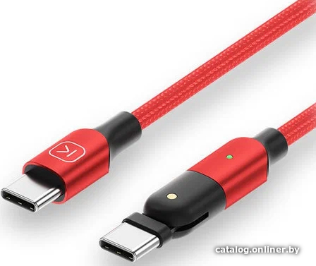 

Кабель Kuulaa KL-O134 USB Type-C - USB Type-C (1.2 м, красный)