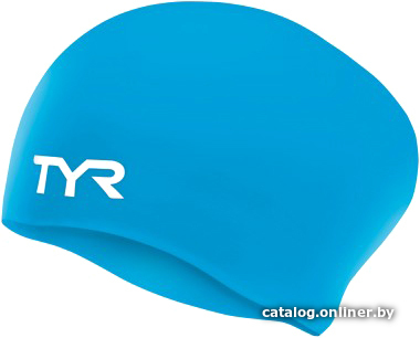 

Шапочка для плавания TYR Long Hair Wrinkle-Free Silicone Cap LCSL/420 (голубой)