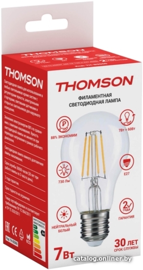 

Светодиодная лампочка Thomson Filament A60 TH-B2061