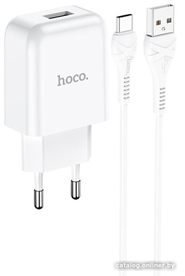 

Сетевое зарядное Hoco N2 USB Type-C (белый)