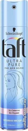 

Taft Лак для волос Ultra Pure сверхсильная фиксация 225 мл