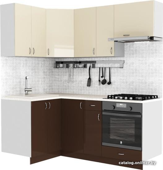 

Готовая кухня Сивирин-Компани Клео глоcс 1.2х1.9 (коричневый глянец\ваниль глянец)