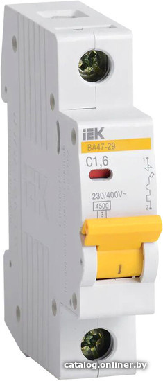 

Выключатель автоматический IEK ВА 47-29 1.6А 1P 4.5кА С MVA20-1-D16-C