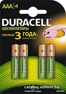 

Аккумулятор DURACELL AAA 750mAh 4 шт.