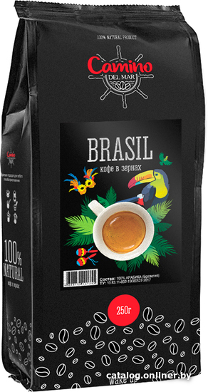 

Кофе Camino Del Mar Brasil зерновой 250 г