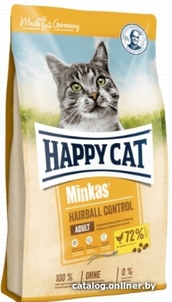 

Сухой корм для кошек Happy Cat Minkas Hairball Control с птицей 500 г