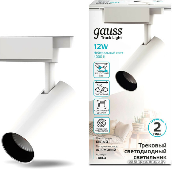 

Трековый светильник Gauss TR064