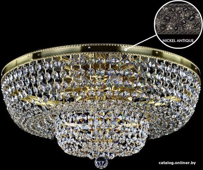 

Припотолочная люстра ArtGlass Gerta Dia 600 Nickel Antique Sp