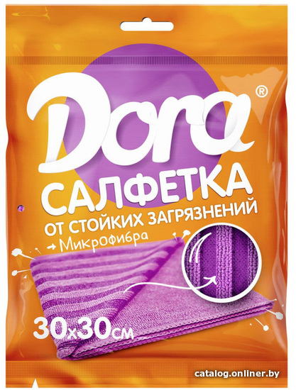 

Салфетка хозяйственная Dora От стойких загрязнений 2001-008-ТК40 30х30 см