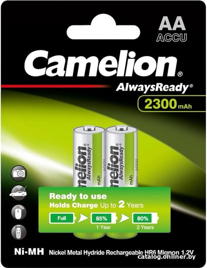 

Аккумулятор Camelion AlwaysReady AA 2300mAh 2 шт NH-AA2300ARBP2