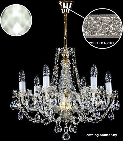 

Подвесная люстра ArtGlass Radka Vi. Full Cut R14 White Nickel Sp