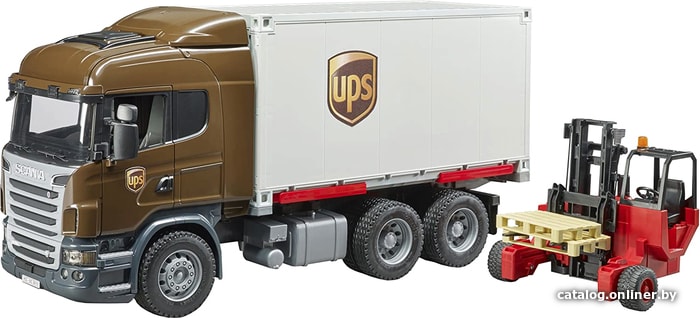

Набор Bruder Scania R-Series UPS logistics truck 03581