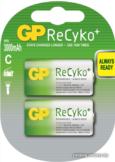 

Аккумулятор GP ReCyko 300CHCB-UC2