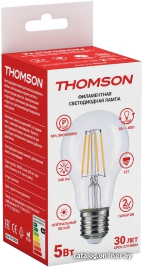 

Светодиодная лампочка Thomson Filament A60 TH-B2058