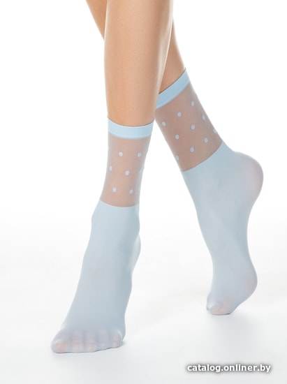 

Носки Conte Elegant С прозр. верхом Fantasy горошек 19С-29СП (р. 36-39, light blue)