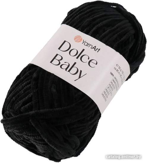 

Пряжа для вязания Yarnart Dolce Baby 100% микрополиэстер 742 7689459 (85 м, черный)