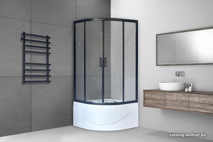 

Душевой уголок Royal Bath RB100BK-T-BL 100x100
