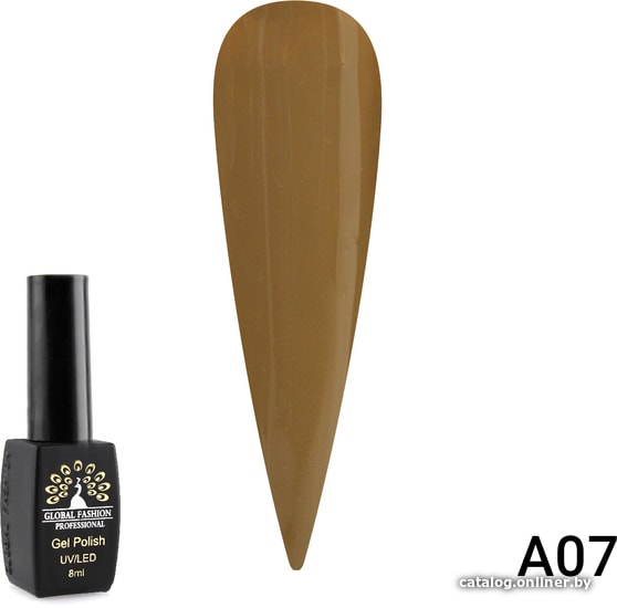 

Гель-лак Global Fashion Black Elite серии А (тон A07) 8 мл