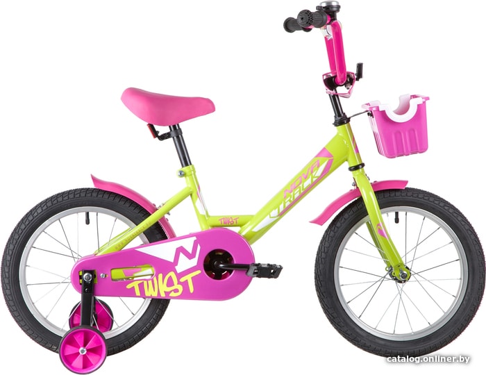 

Детский велосипед Novatrack Twist New 16 2020 161TWIST.GNP20 (зеленый/розовый)