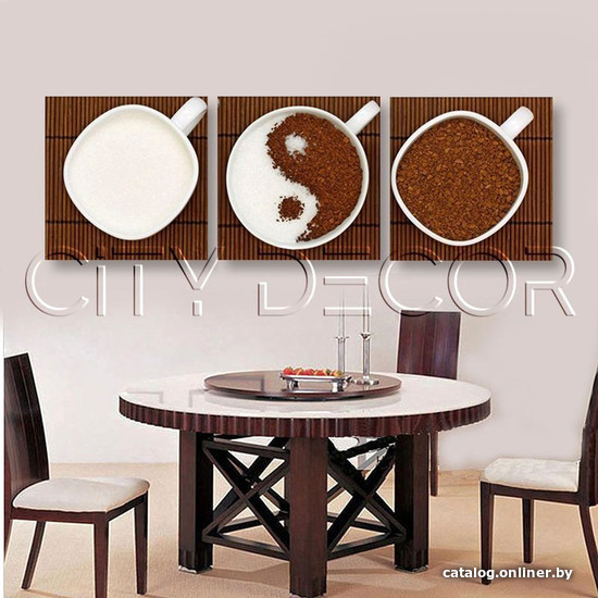 

Модульная картина Citydecor Еда/Напитки 3.14 37x117 см