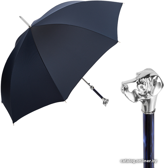 

Зонт-трость Pasotti Labradore Silver StripesS Dark Blu