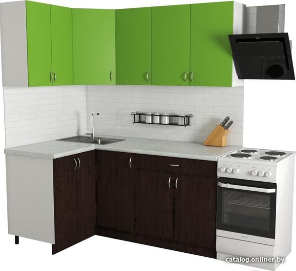 

Готовая кухня Хоум Лайн Агата 1200х1800 угловой (венге/зеленая мамба)
