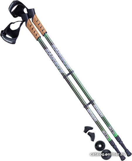 

Палки для скандинавской ходьбы Berger Rainbow 77-135 (черный/зеленый)