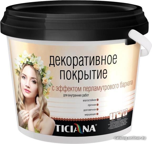 

Краска Ticiana с эффектом перламутрового бархата 5 л (золото)