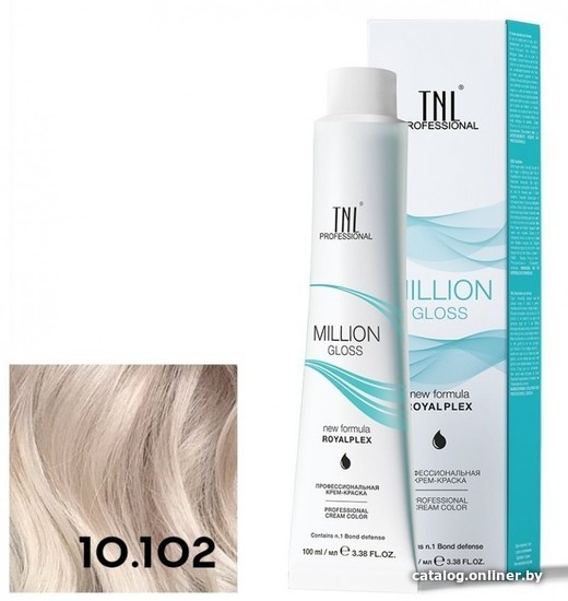 

Крем-краска для волос TNL Professional Million Gloss 10.102 100 мл