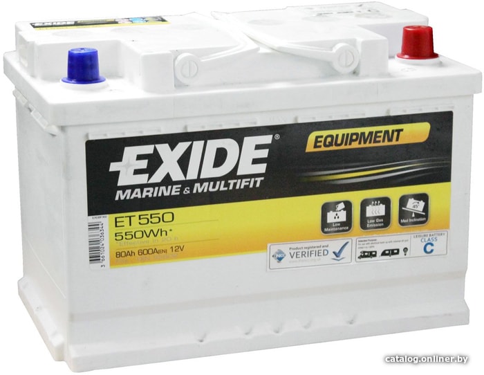 

Тяговый аккумулятор Exide Equipment ET550 (80 А·ч)
