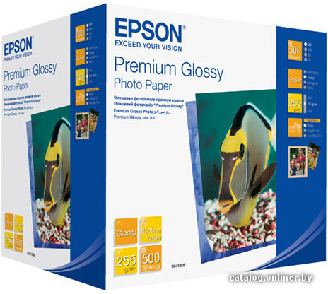 

Фотобумага Epson Premium Glossy Photo Paper 10x15 500 листов (C13S041826)