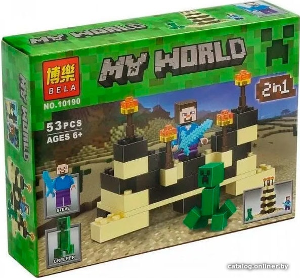 

Конструктор Bela My World 10190 Стив против Крипера