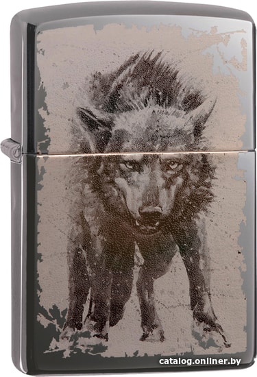 

Зажигалка Zippo Wolf Design Black Ice 49073