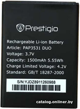 

Аккумулятор для телефона Prestigio PAP3531
