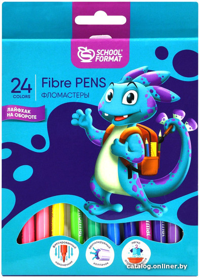 

Фломастеры Schoolformat Smart Dino ФЛ24-СМД (24 цв)