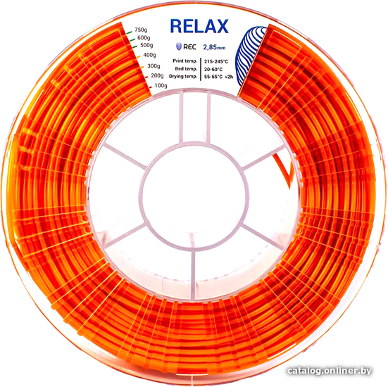 

Пластик REC Relax 2.85 мм 750 г (оранжевый)