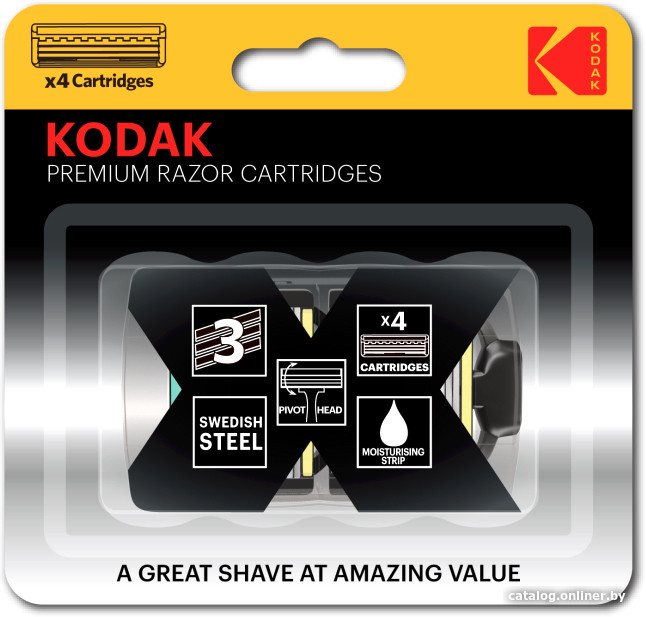 

Сменные кассеты для бритья Kodak Premium Razor Cat 30425125 (4 шт)